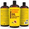 image:imageSeven Minerals Pure Cold Pressed Apricot Kernel Oil  Big 32 fl oz Bottle  NonGMO Hexane Free Natural amp Lightweight Moisturizer for All Skin Types  Perfect Oil for Massage Therapy amp Aromatherapy