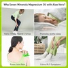 image:imageSeven Minerals Pure Magnesium Oil Spray with Aloe Vera 12oz  Pharmaceutical USP Grade Highest Strength with Instant Relief for Feet Sleep Muscle Pain amp Cramps  Mined in The USA12 Fl Oz Pack of 1