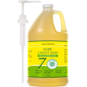 image:imageSeven Minerals EWG Verified Castile Soap  1 Gallon No Palm Oil Unscented Mild amp Gentle Skin Cleaning For Sensitive Skin Baby Wash Soothing Non GMO amp Vegan Formula with Organic Carrier OilsAn Unscented