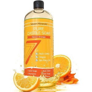 image:imageSeven Minerals EWG Verified Castile Soap  1 Gallon No Palm Oil Unscented Mild amp Gentle Skin Cleaning For Sensitive Skin Baby Wash Soothing Non GMO amp Vegan Formula with Organic Carrier OilsOrange