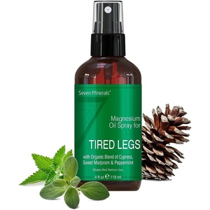 image:imageSeven Minerals Magnesium Oil Spray  Powerful USA Made Blend with Essential Oils Cypress Sweet Marjoram and Peppermint  Free Ebook Included 4 fl oz