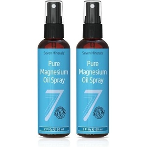 image:imageSeven Minerals Magnesium Oil Spray for Sleep Leg Cramps amp Feet Big 12 oz  USPgrade magnesium chloride Extra Strength for restless legs sore muscles amp calm sleep Made in USA About 33000mg of Mg2 Fl Oz Pack of 2