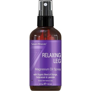 image:imageSeven Minerals Relaxing Leg Magnesium Spray Powerful Blend of Essential Oils Orange Cedarwood amp Lavender that Calms Legs Naturally 4 fl oz