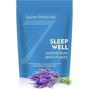 image:imageSeven Minerals SleepWell Magnesium Chloride Flakes 3lb  Absorbs Better Than Epsom Salt  Unique amp Natural Full Bath Soak Formula for Healthy Relaxation  with Cedarwood amp LavenderLavender