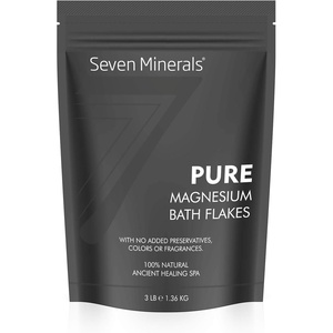 image:imageSeven Minerals SleepWell Magnesium Chloride Flakes 3lb  Absorbs Better Than Epsom Salt  Unique amp Natural Full Bath Soak Formula for Healthy Relaxation  with Cedarwood amp LavenderUnscented